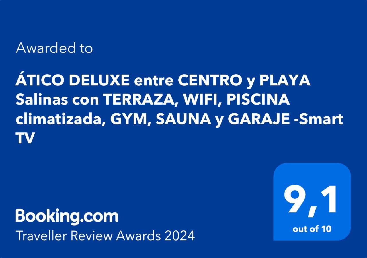 Atico Deluxe Entre Centro Y Playa Salinas Con Terraza, Wifi, Piscina Climatizada, Gym, Sauna Y Garaje -Smart Tv Ροκέτας ντε Μαρ Εξωτερικό φωτογραφία